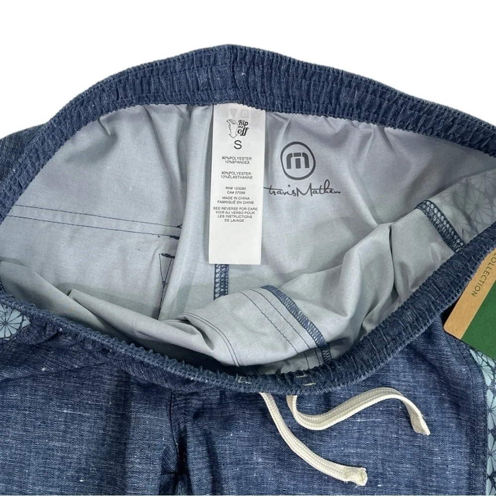NWT Travis Mathew Locksmith 7” Boardshorts size Small in Heather Blue